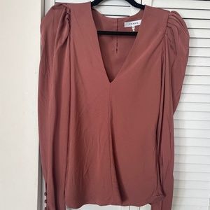 FRAME 100% Silk V-Neck Blouse (NEW/UNWORN)
